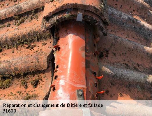 Réparation et changement de faitière et faitage  la-cheppe-51600 Allemand Charly toiture