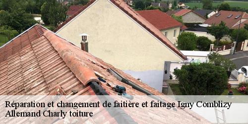 Réparation et changement de faitière et faitage  igny-comblizy-51700 Allemand Charly toiture