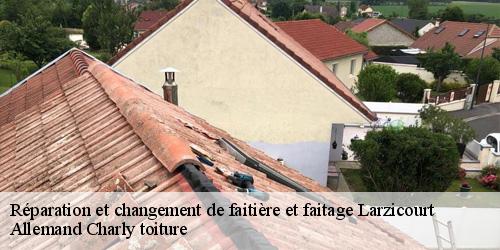 Réparation et changement de faitière et faitage  larzicourt-51290 Allemand Charly toiture