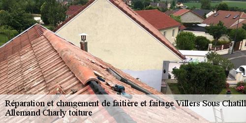 Réparation et changement de faitière et faitage  villers-sous-chatillon-51700 Allemand Charly toiture