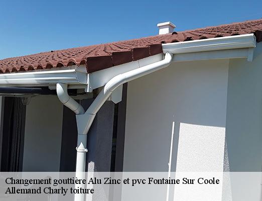 Changement gouttière Alu Zinc et pvc  fontaine-sur-coole-51320 Allemand Charly toiture