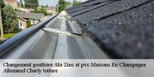 Changement gouttière Alu Zinc et pvc  maisons-en-champagne-51300 Allemand Charly toiture