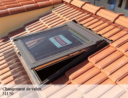 Changement de velux  cherville-51150 Allemand Charly toiture