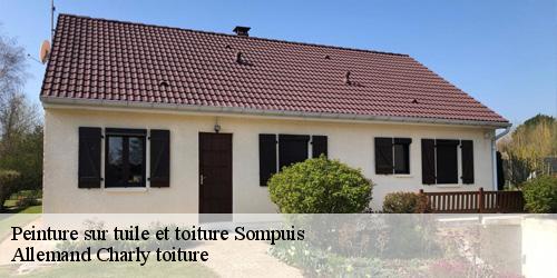 Peinture sur tuile et toiture  sompuis-51320 Allemand Charly toiture